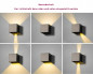 Preview: MONTANA RUND Silber Bogen Up & Down LED Design Wandleuchte Strahler