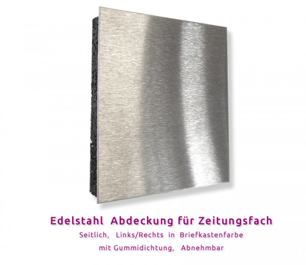 NEW SECURE 3 Hochwertiger Edelstahl Design Briefkasten mit Echt-Schiefer