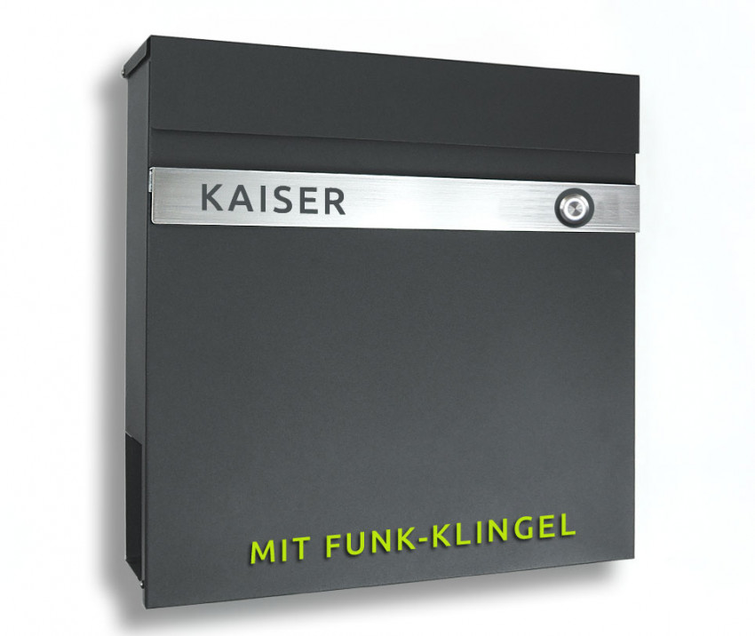 Klingel, Funk-Klingel, Edelstahl, Briefkasten, Schiefer, Wandbriefkasten, Wasserdicht, Standbriefkasten